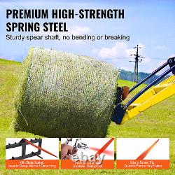 VEVOR 49 Hay Spear Bale Spears Skid Steer Loader Tractor Attachment 1600lbs