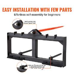 VEVOR 49 Hay Spear Bale Spears Skid Steer Loader Tractor Attachment 1600lbs