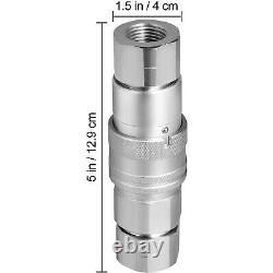 8 Ensembles 1/2 NPT Skid Steer Flat Face Raccords Rapides Hydrauliques pour Bobcat