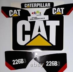 AUTOCOLLANT DE CHARGEUSE COMPACTE CATERPILLAR CAT 226B3 ENSEMBLE DE STICKERS Expédition rapide et gratuite