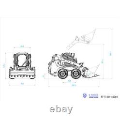 Assemblé 1/14 Chargeur hydraulique RC LESU Aoue LT5H à roues métalliques Skid-Steer Light