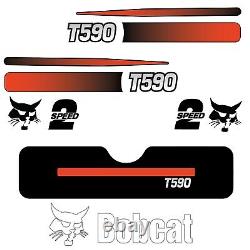Autocollant de remplacement pour Bobcat T590 Skid Steer, laminé extérieur durable