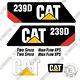 Autocollants Caterpillar 239d Skid Steer Decal Kit Equipment (239 D)