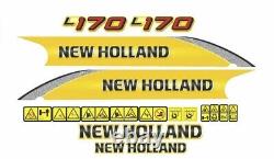 Autocollants / Stickers pour chargeuse compacte New Holland L170 (Ensemble complet / Kit)