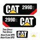 Autocollants De Remplacement Cat 299d2 Pour Chargeuse Sur Pneus En Vinyle Laminé Durable