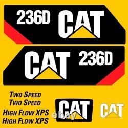 Autocollants de remplacement pour chargeuse sur chenilles Caterpillar 236D