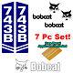 Bobcat 743 743b Stèle À Skis Sticker Décal Vinyl Signe 7 Pc Set + Applicateur Décal