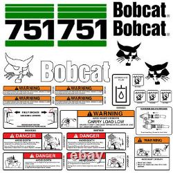 Bobcat 751 Skid Steer Set Vinyl Decal Sticker Bob Cat USA 25 Pc Set