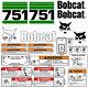 Bobcat 751 Skid Steer Set Vinyl Decal Sticker Bob Cat Usa 25 Pc Set