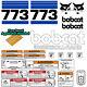 Bobcat 773 V2 Skid Steer Set Vinyl Decal Sticker Bob Chat Made In Usa 25 Pc Set