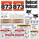 Bobcat 873 Turbo Skid Steer Set Décalque De Vinyle Autocollant Bob Chat Made In Usa 25 Set Pc