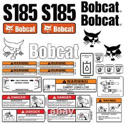 Bobcat S185 Skid Steer Set Vinyl Decal Sticker Bob Chat USA 25 Pc Set