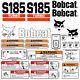 Bobcat S185 Turbo Skid Steer Set Vinyl Decal Sticker With Warning 25 Pc Set