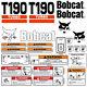 Bobcat T190 Turbo Skid Steer Set Vinyl Decal Sticker 25 Pc Set + Applicator Gratuit