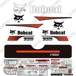 Bobcat T450 Compact Track Loader Decal Kit Skid Steer T-450 (bandes Courbes)