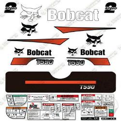 Bobcat T590 Decal Kit Skid Steer (bandes Courbes)