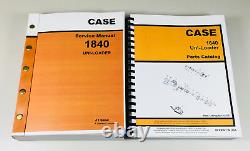 Case 1840 Uni-loader Skid Steer Service Manuel Pièces Catalogue Shop Book Set Tech