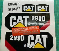 Cat 299d Stickers Décalques Kit Chargeur De Braquage Caterpillar 299 D Navire Libre