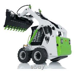 Chargeur hydraulique télécommandé à roues LESU 1/14 peint et assemblé avec skid-steer LT5H Aoue