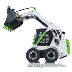 Chargeur hydraulique télécommandé à roues LESU 1/14 peint et assemblé avec skid-steer LT5H Aoue