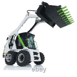 Chargeur hydraulique télécommandé à roues LESU 1/14 peint et assemblé avec skid-steer LT5H Aoue