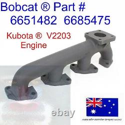 Collecteur d'échappement Genuine OEM pour Bobcat avec Kubota V2203 S130 S150 S160 S175