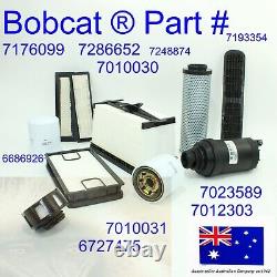 Convient Bobcat Air Cleaner Huile Hydraulique Moteur Huile Combustible Cabine Filtre T770 T870