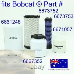 Convient Bobcat Air Fuel Moteur Hydraulic Oil Filter Kit 453 E17 E19 E17z E20 E20z