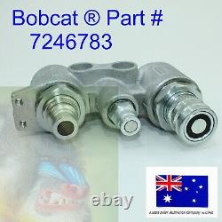 Convient Bobcat Bloc Hydraulique Coupleur Rapide Face Plate T140 T180 T190 T200 T250