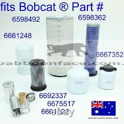 Convient Bobcat Filtre Kit D'entretien De Service T180 T190 S130 S150 S175 S185 S205