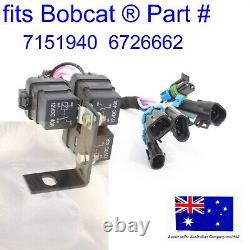 Convient Bobcat Horn Blinker Wiring Harness Mount 6726662 7151940 Avec Flash Sjc