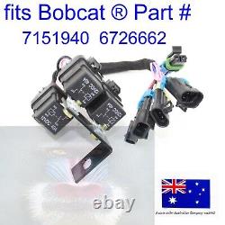 Convient Bobcat Horn Blinker Wiring Harness Mount 6726662 7151940 Avec Flash Sjc