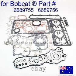 Convient Bobcat Kit Joint Moteur Kubota V3300t V3800t 6689756 Supérieur 6689755 Inférieur