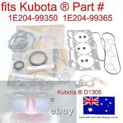 Convient Kubota D1305 D1305t Kit De Joint Inférieur Supérieur Du Moteur 1e204-99350 1e204-99365