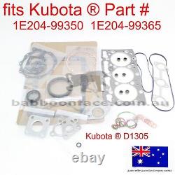 Convient Kubota D1305 D1305t Kit De Joint Inférieur Supérieur Du Moteur 1e204-99350 1e204-99365
