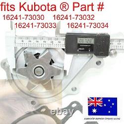 Convient à la pompe à eau Kubota 16241-73034 16241-73032 16241-73030 avec une hélice de 70 mm.