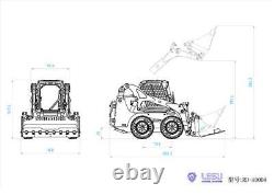 En stock 1/14 LESU Aoue-LT5H chargeuse à roues Skid-Steer RC hydraulique avec lumières et sons