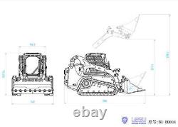 En stock 1/14 RC LESU Hydraulique Aoue-LT5 Skid-Steer Loader Véhicule KIT DIY Lumière