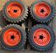 Ensemble (4) Nouveaux Pneus/jantes 5.70-12 Oem Bobcat Pour Mini Chargeuse Compacte Bobcat