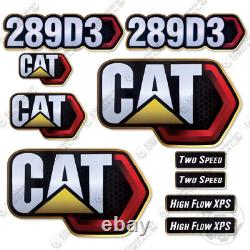 Ensemble d'autocollants de rechange pour Caterpillar 289D3 - Kit de décalcomanies en vinyle 3M pour chargeur sur chenilles