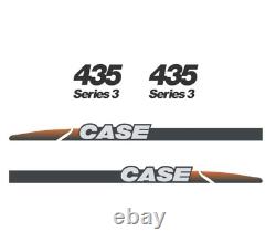 Ensemble d'autocollants pour décalcomanies de la série 3 du chargeur compact Case 435