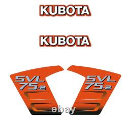 Ensemble de décalcomanies Kubota SVL 75-2 pour chargeuse compacte OEM SVL75-2 - Décalcomanies de remplacement