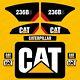 Ensemble De Décalcomanies De Remplacement Pour Caterpillar Cat 236b3 Skid Steer