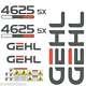 Gehl 4625 Sx Mini Chargeur Steer, Laminé, Décalcomanies Kit Sticker Set