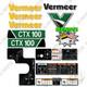 Kit D'autocollants Vermeer Ctx100 Pour Mini Chargeuse Nouvelle Version 7 Ans Vinyle 3m