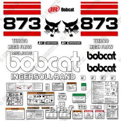 Kit d'autocollants pour Bobcat 873 - Autocollants pour chargeur compact - VINYLE 3M 7 ANS