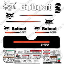 Kit d'autocollants pour chargeur sur chenilles compact Bobcat S450 (Rayure droite)