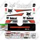 Kit D'autocollants Pour Chargeur Sur Chenilles Compact Bobcat S570 (bandes Incurvées)