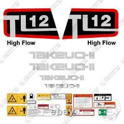 Kit de décalcomanies Fits Takeuchi TL12 pour chargeuse sur chenilles 7 ANS EXTÉRIEUR VINYLE 3M