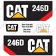 Kit De Décalcomanies Pour Caterpillar 246d Skid Steer 7 Ans ExtÉrieur Vinyle 3m
